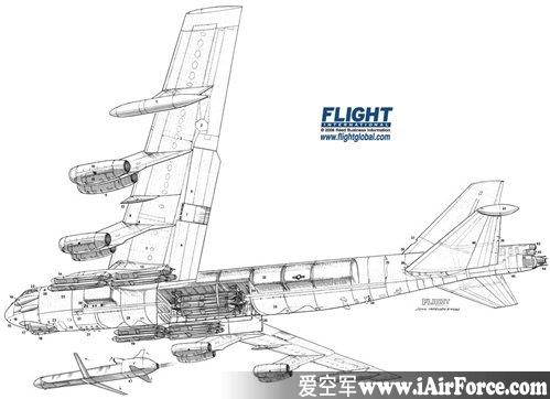 B-52 战略轰炸机 立体剖视图