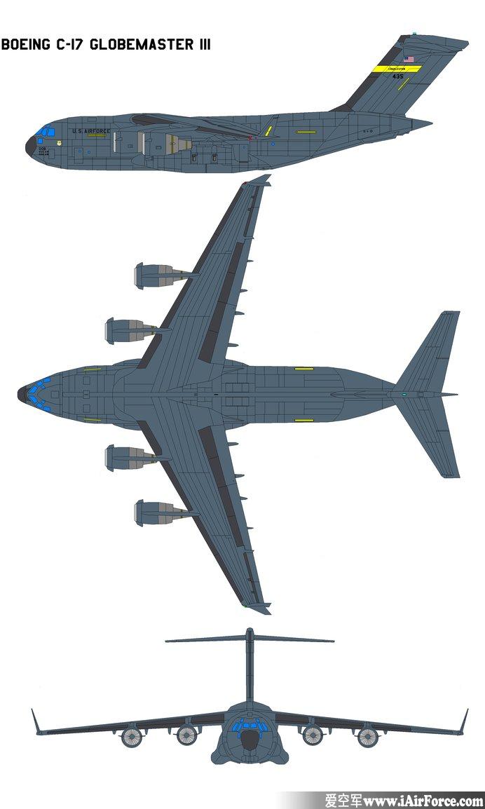 c-17 运输机 三视图