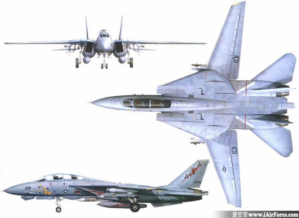 F-14 战斗机 三视图