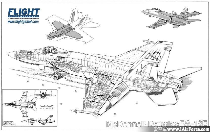F-18E 立体剖视图