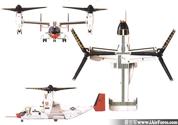 V-22“鱼鹰” Osprey三视图